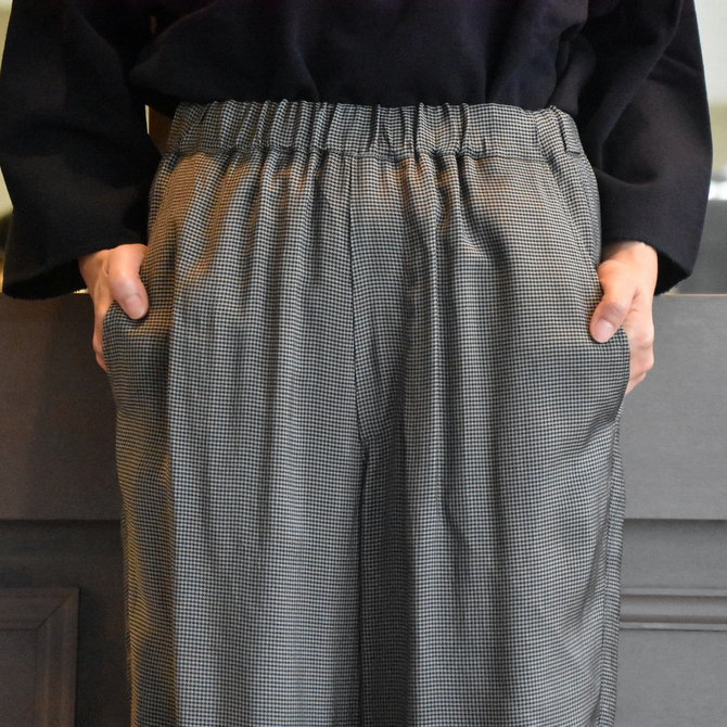 YLÉVE(イレーヴ) VISCOSE CHECK TROUSERS #168-0240021(3)