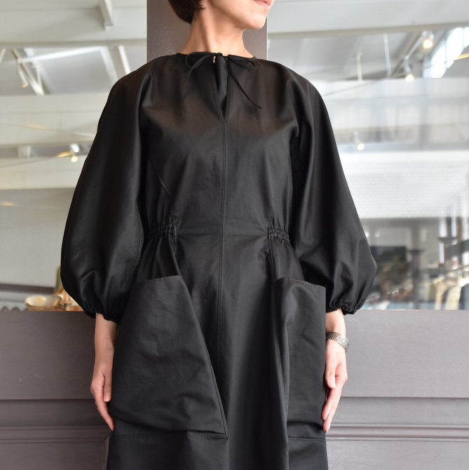 TENNE HANDCRAFTED MODERN(テン ハンドクラフテッドモダン) VOLUME SLEEVE DRESS #0014DR(3)