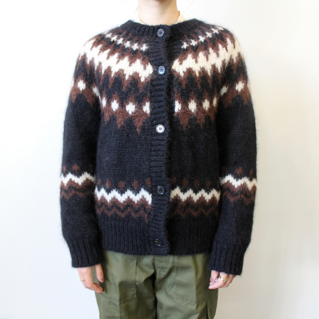 BATONER(バトナー)【20AW】women MOHAIR NORDIC CREW CARDIGAN(2色展開)_BN-20FL-056【K】(3)