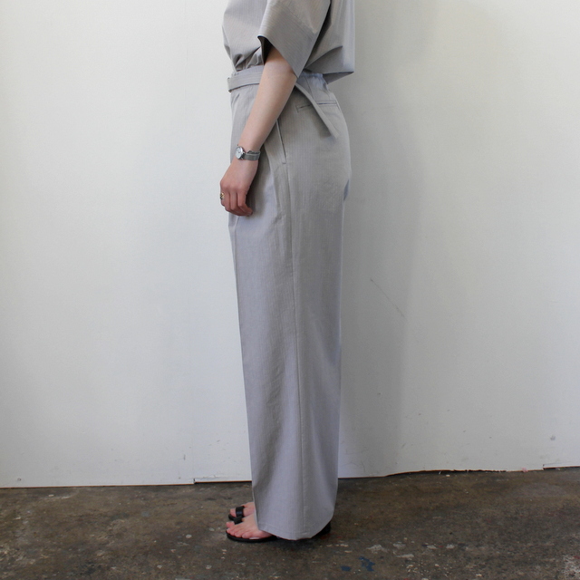 【40%OFF SALE】AURALEE(オーラリー)【21SS】WASHED FINX RIPSTOP CHAMBRAY BELTED PANTS_A21SP07FL【K】(3)