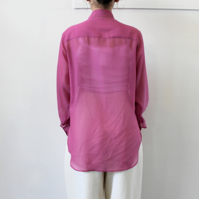 AURALEE(オーラリー)【21SS】WOOL RECYCLE POLYESTER SHEER CLOTH SHIRT(2色展開)_A21SS01RM【K】(3)