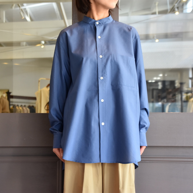 CristaSeya(クリスタセヤ)/ SILK AND COTTON MAO SHIRT #08DA-SC-BL(3)