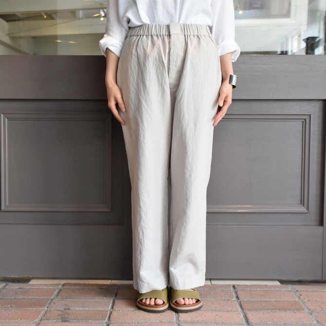 TOUJOURS(トゥジュー) Ramie*Cotton Chambray Twill Cloth Easy Trousers #KM34AP03(3)
