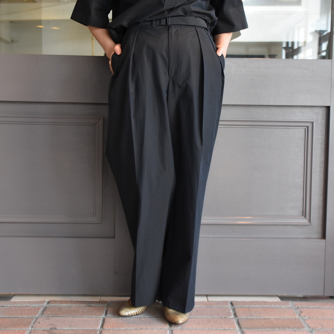 AURALEE(オーラリー)WADHED FINX RIPSTOP CHAMBRAY BELTED PANTS #A21SP07FL(3)
