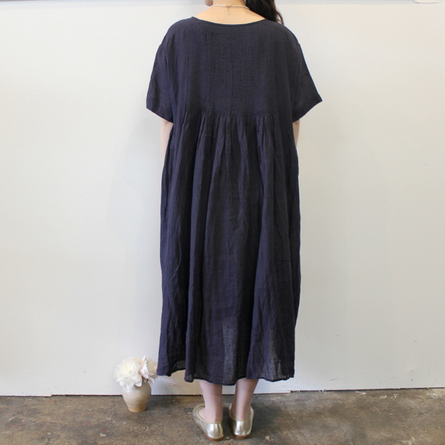 maison de soil(メゾンドソイル) MINI PINTUCK CREW-NECK S/S DRESS_NMDS21143【K】(3)
