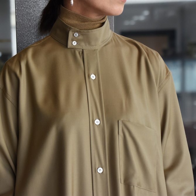 CristaSeya(クリスタセヤ)/Oversized maxi mao shirt dress(3)