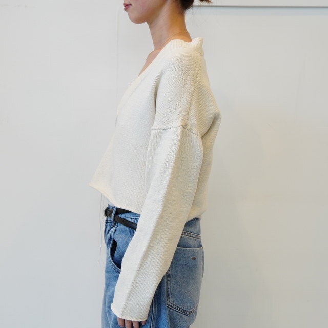 【30%OFF】NIDO(ニド) V-NECK CROP SWEATER #V-NECKSWEATER(3)