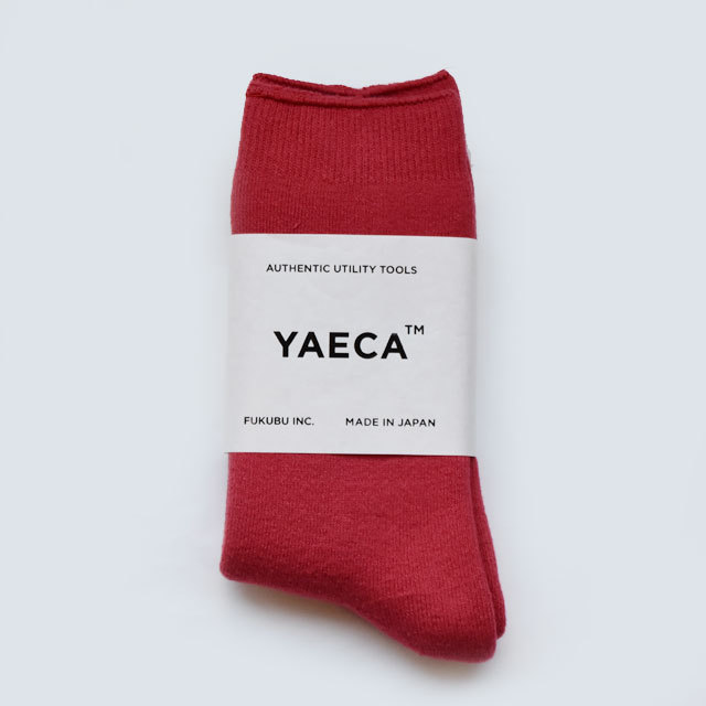 YAECA(ヤエカ) COTTON ソックス (WHITE / RED / NAVY)(4)