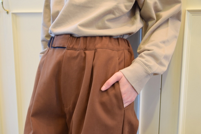 【40%OFF SALE】Graphpaper(グラフペーパー) Cotton Double Cloth Wide Cook(ワイドコックパンツ)【K】(4)