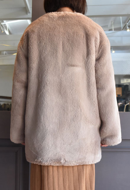 【30% off sale】SMUK / ストール付き エコファーコート(2色展開)(4)