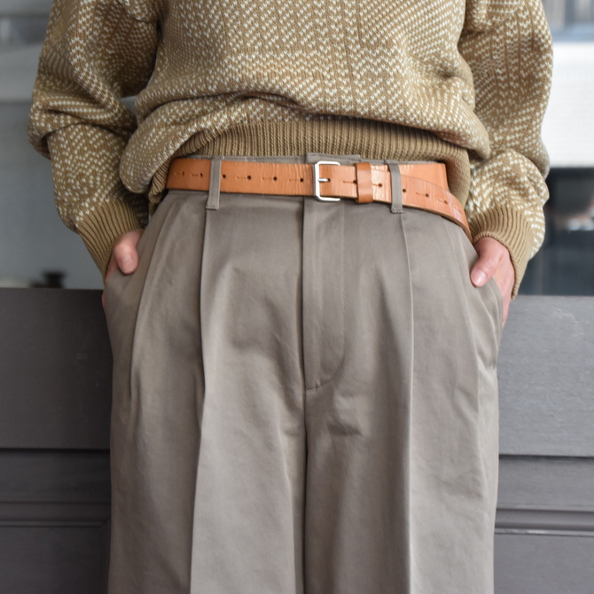 【40% off sale】AURALEE(オーラリー) WASHED FINX CHINO WIDE TUCK PANT #A9AP02CN【Z】(4)