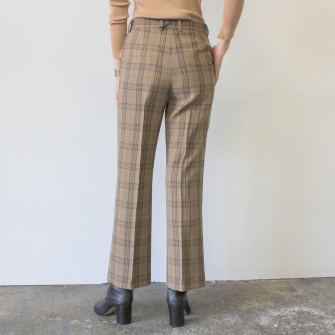 AURALEE(オーラリー) WOOL SERGE CHECK SLACKS_A9AP06SC【K】(4)