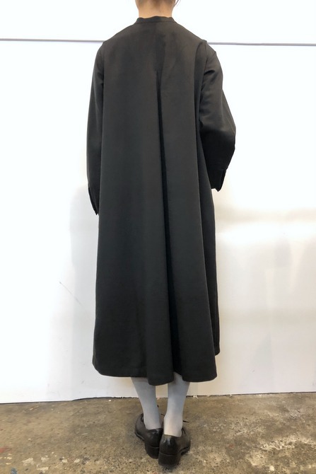 ÉCOLE DE CURIOSITÉS(エコールドキュリオジテ)【19AW】W.FACE COTTON WOOL DRESS_DELPHINE【K】(4)