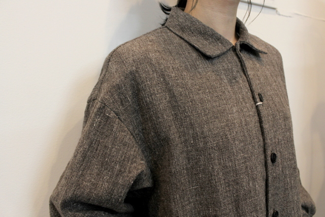 YAECA(ヤエカ)【20SS】ワークシャツドレス(BROWN)_99560【K】(4)