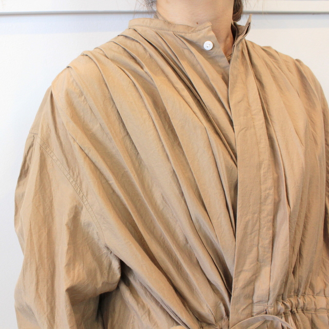TOUJOURS(トゥジュー) 20SS Pin tuck string robe dress TM32FD01【K】(4)