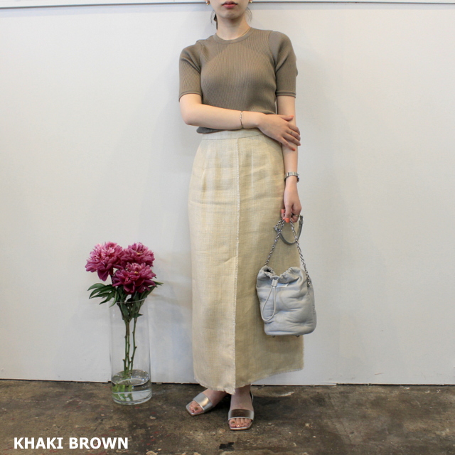 AURALEE(オーラリー) 【20SS】HIGH GAUGE RIB KNIT TEE(2色展開)_A20ST01HR【K】(4)