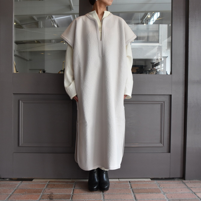 CristaSeya(クリスタセヤ)/FELTED WOOL CAFTAN -WHITE- #13S-B(4)