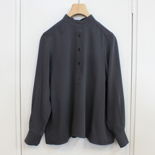 Graphpaper(グラフペーパー)【20 AW】Satin Band Collar Blouse (C.GRAY)_GL203-50126B【K】(4)