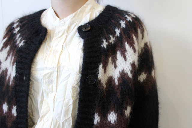 BATONER(バトナー)【20AW】women MOHAIR NORDIC CREW CARDIGAN(2色展開)_BN-20FL-056【K】(4)