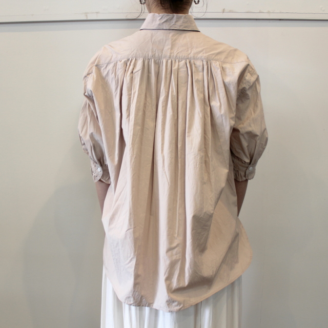 TOUJOURS(トゥジュー)【21SS】Half Sleeve Ruffled Cuffs Pin Tuck Shirt_SM34CS01【K】(4)