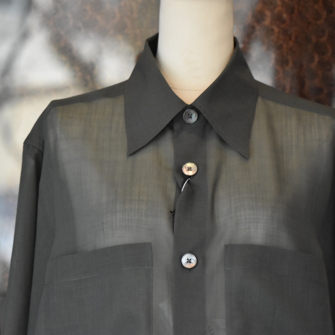 【40% off sale】AURALEE(オーラリー)【21SS】WOOL RECYCLE POLYESTER SHEER CLOTH SHIRT(3色展開)_A21SS01RM(4)