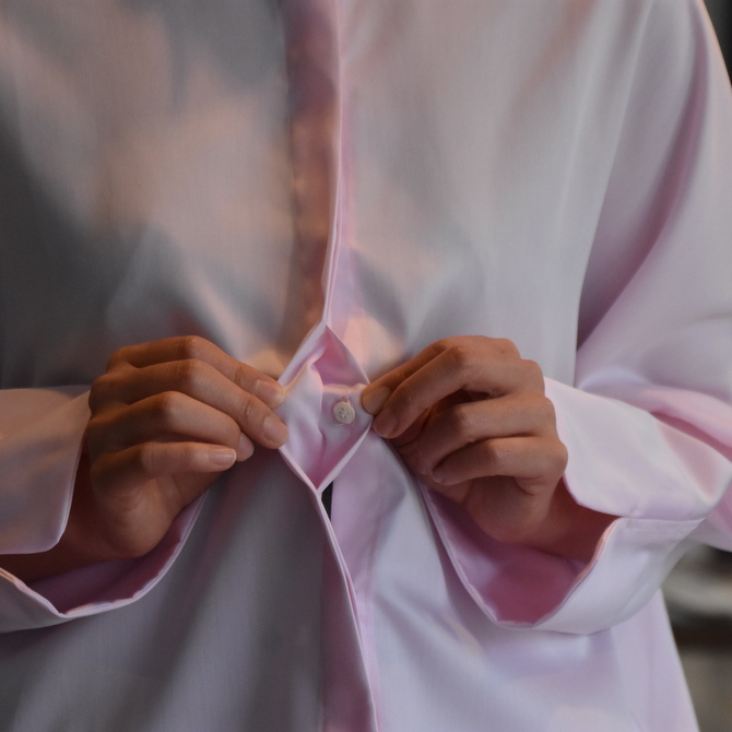 TENNE HANDCRAFTED MODERN(テン ハンドクラフテッドモダン) GUSSET SL SHIRT WITH COLLAR #0013-21SS(4)