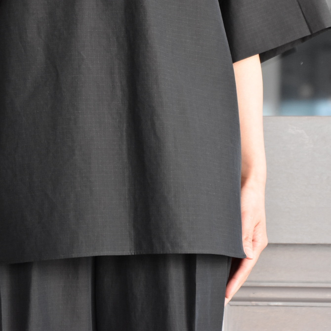 AURALEE(オーラリー) WASHED FINX RIPSTOP CHAMBRAY HALF SLEEVED SHIRTS #A21SS06FL(4)
