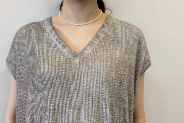 maison de soil(メゾンドソイル) MINI PINTUCK V-NECK DRESS_NMDS21182【K】(4)