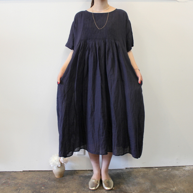 maison de soil(メゾンドソイル) MINI PINTUCK CREW-NECK S/S DRESS_NMDS21143【K】(4)