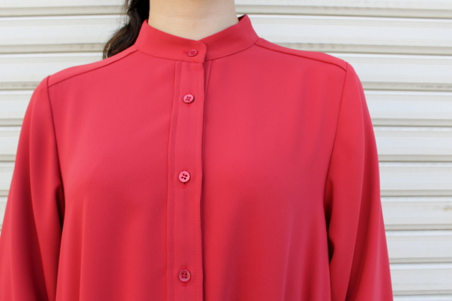 Graphpaper(グラフペーパー)【21AW】Satin Band Collar Dress(4色展開)_GL213-60125B【K】(4)