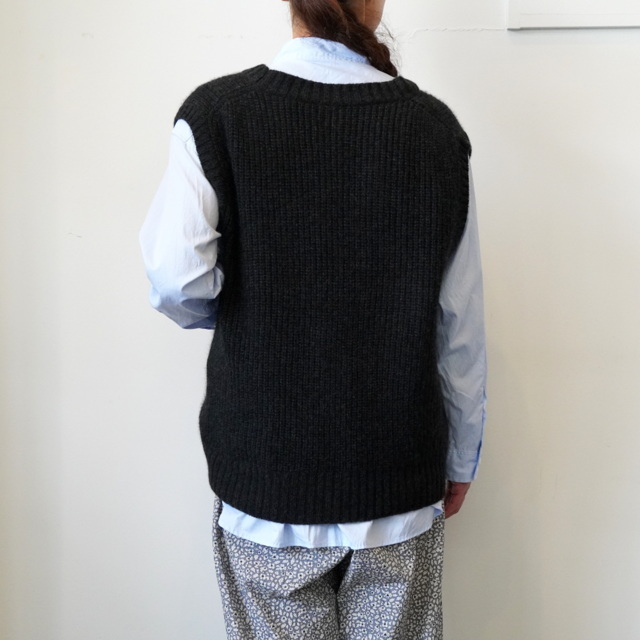 TOUJOURS(ƒgƒDƒWƒ…[) /CASHMERE KNIT LIB STITCH CARDIGAN VEST#VM39XK02(4)