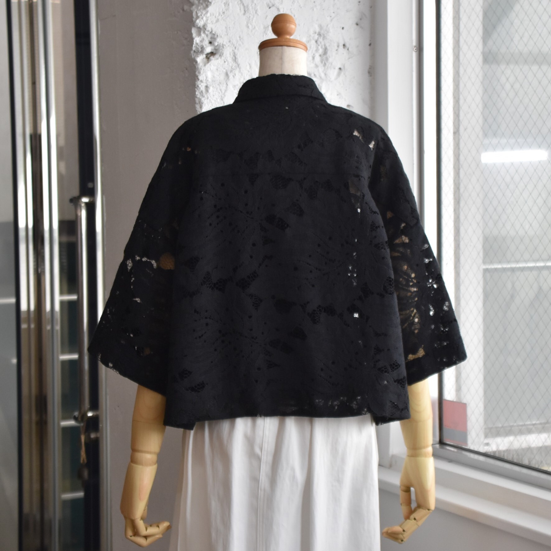 SACRA (サクラ) / LEAF RASCHEL LACE CROPPED SHIRT【2色展開】 #125214071-AA(4)