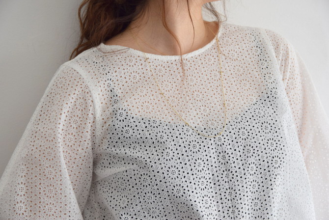 Bilitis dix-sept ans(ビリティス・ディセッタン) Cotton Lace Blouse(2色展開)(5)