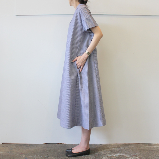 【40%OFF SALE】ÉCOLE DE CURIOSITÉS(エコールドキュリオジテ)COTTON SEERSUCKER DRESS_DAISY【K】(5)