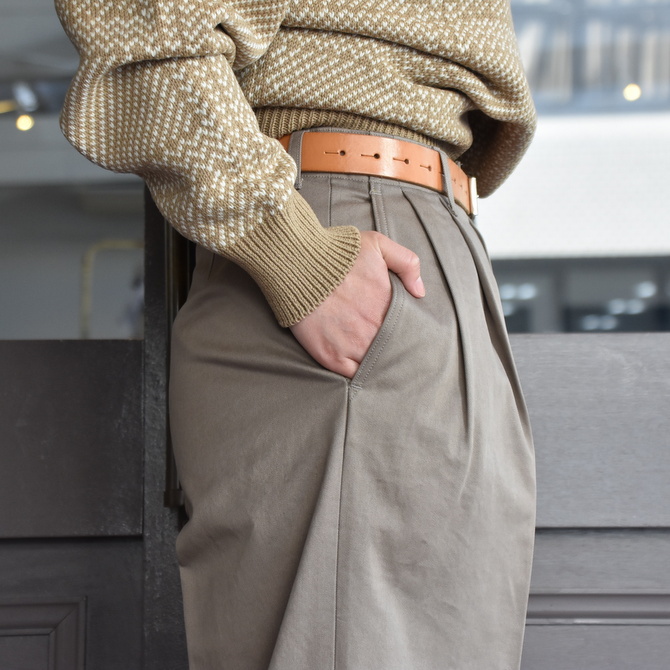 【40% off sale】AURALEE(オーラリー) WASHED FINX CHINO WIDE TUCK PANT #A9AP02CN【Z】(5)