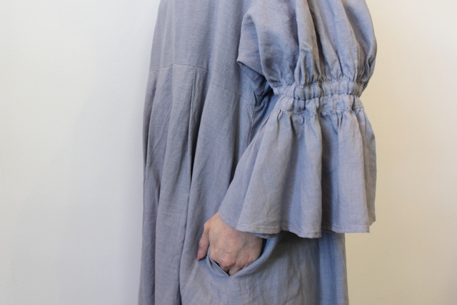 GASA*(ガサ) 【20SS】黒豆さん Gathered sleeves dress_11201-03111-B-F【K】(5)