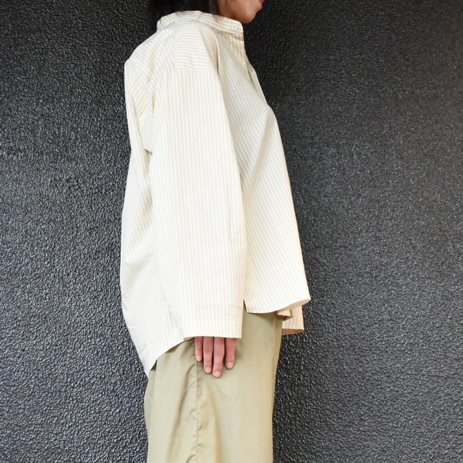 【30% off sale】CristaSeya(クリスタセヤ)/ STRIPED JAPANESE COTTON PYJAMA SHIRT #02DA-ST-Y(5)