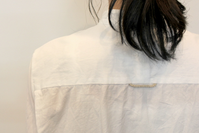 YAECA(ヤエカ)【20SS】 ボタンシャツスタンドカラーPOロング(WHITE)_90106【K】(5)