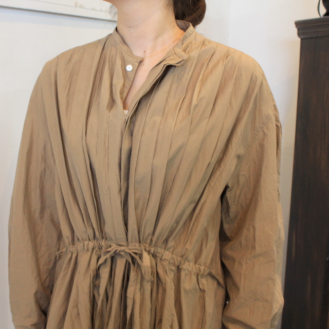 TOUJOURS(トゥジュー) 20SS Pin tuck string robe dress TM32FD01【K】(5)