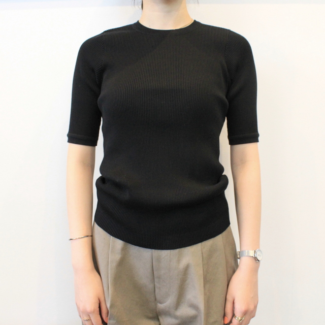 AURALEE(オーラリー) 【20SS】HIGH GAUGE RIB KNIT TEE(2色展開)_A20ST01HR【K】(5)