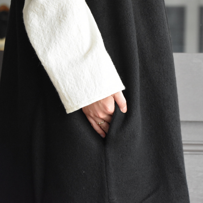 CristaSeya(クリスタセヤ)/FELTED WOOL CAFTAN -BLACK- #13S-B(5)