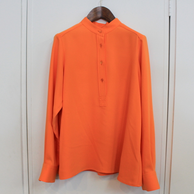 【30% off sale】(グラフペーパー)【20 AW】Satin Band Collar Blouse (ORANGE)_GL203-50034【K】(5)