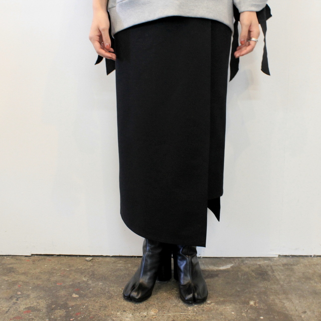 【30% off sale】(グラフペーパー)【20 AW】Compact Ponte Wrap Skirt(2色展開)_GL203-40035B【K】(5)