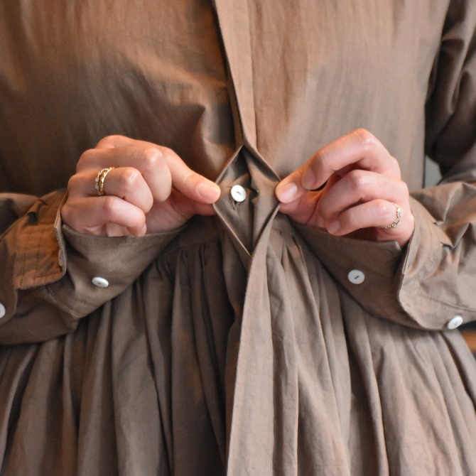 TOUJOURS(トゥジュー) Randam Pleated Shirt Dress #MM33DD03(5)