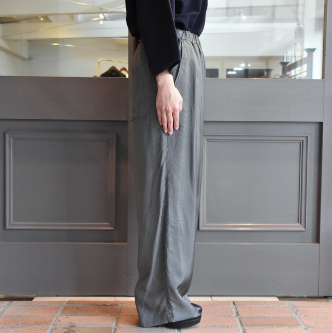 YLÉVE(イレーヴ) VISCOSE CHECK TROUSERS #168-0240021(5)