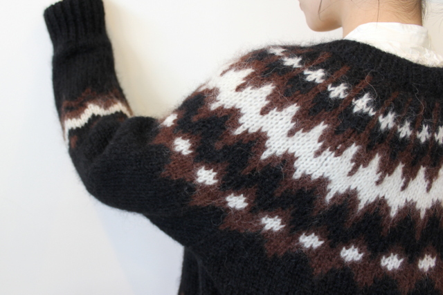 BATONER(バトナー)【20AW】women MOHAIR NORDIC CREW CARDIGAN(2色展開)_BN-20FL-056【K】(5)