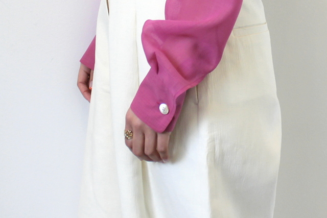 AURALEE(オーラリー)【21SS】WOOL RECYCLE POLYESTER SHEER CLOTH SHIRT(2色展開)_A21SS01RM【K】(5)