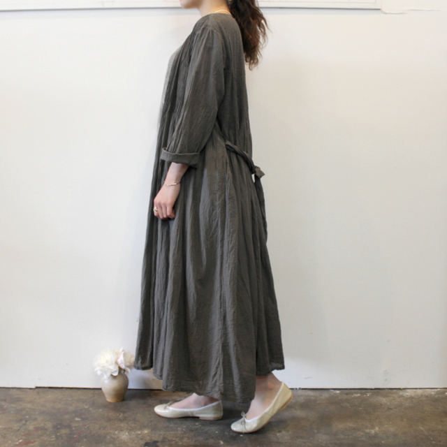 maison de soil(メゾンドソイル) MINI PINTUCK WRAP DRESS_NMDS21173【K】(5)
