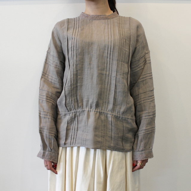 maison de soil(メゾンドソイル) LACE PINTUCK 2WAY SHIRT_NMDS21151【K】(5)