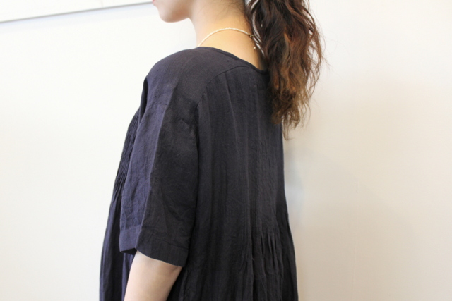 maison de soil(メゾンドソイル) MINI PINTUCK CREW-NECK S/S DRESS_NMDS21143【K】(5)